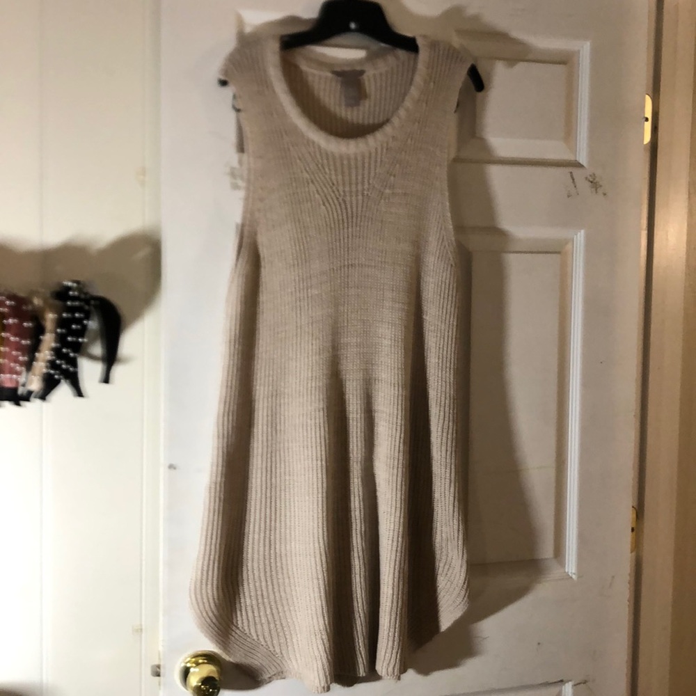 Sleeveless sweater dress
